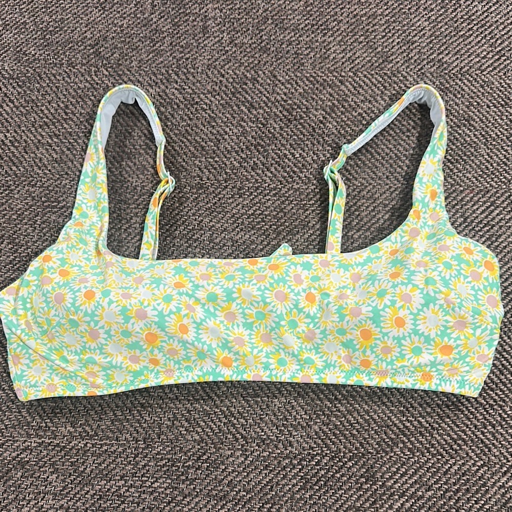 Aerie Floral Bikini Top - Yellow and White
